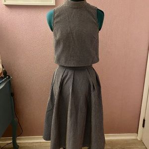 Black and White checked two piece set forever 21